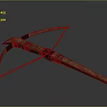 Detailed Traditional Wooden Bow Weapon With Handcrafted Patterns And Bowstring Design