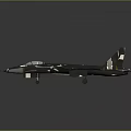 Modern Military Fighter Jet 3D Model With Dark Paint Scheme And Aerodynamic Wings