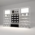 Modern White Multi Layered Shoe Cabinet With Organized Shoe Storage 3d model