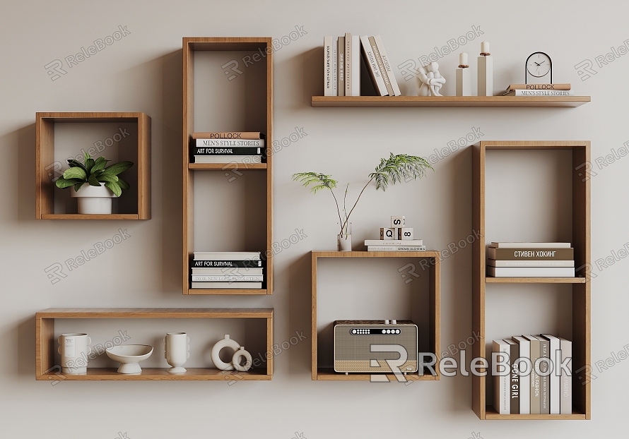 Solid Wood Storage Rack model