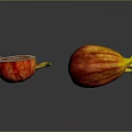 Fresh Whole And Sliced Figs With Red Yellow Color On Dark Background