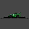Green Racing Car with Shark Tooth Front Design Number 80 MOTUL and RCC Logos