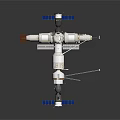 Detailed Space Station Structure With Solar Panels And Orbital Modules For Cosmic Exploration
