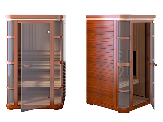 Modern Sauna Room Single Sauna Room Khan Steam Room 3d model