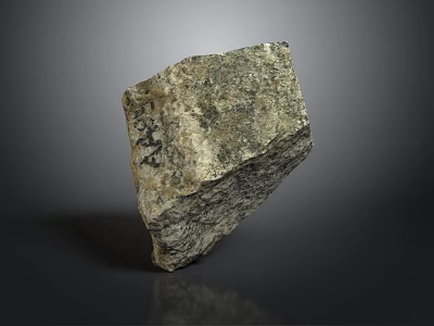 Natural Wood Stone Block With Rough Surface Texture For Decorative Use 3d model