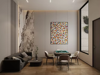 Modern Mahjong Room Mahjong Room Chess and Card Room Entertainment Room Leisure Room 3d model