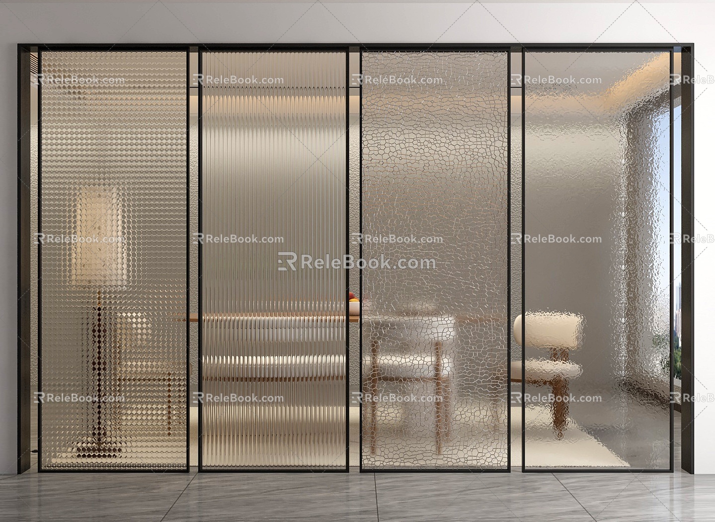 Glass partition 3d model