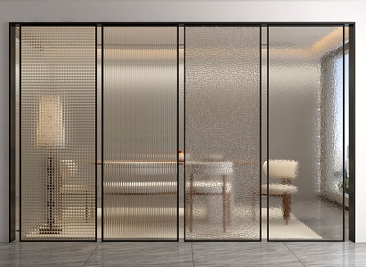 Glass partition 3d model