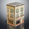 Traditional Multi Story Office Building With Brick Facade Windows And Ground Floor Storefronts