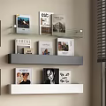Modern Bookshelf Books Book Decorations 3d model