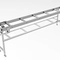 Industrial Equipment Metal Frame Mobile Conveyor Workbench With Long Structure And Wheels