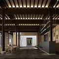 New Chinese Hall Reception Area Reception Area Courtyard 3d model