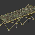 Portable Camouflage Folding Bed With Sturdy Metal Frame For Outdoor Camping Use