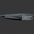Futuristic Fighter Jet with Silver Sleek Body Blue Accent Lights and Advanced Aerodynamic Design