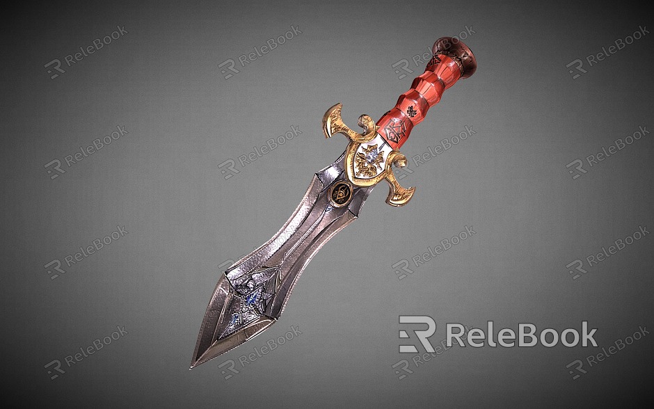 Dagger Dagger Crystal Dagger Fantasy Sword model