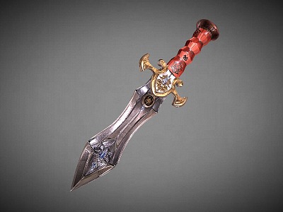 Dagger Crystal Dagger Fantasy Sword model