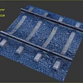 Detailed View Of Train Tracks With Wooden Sleepers And Crushed Gravel Ballast Structure