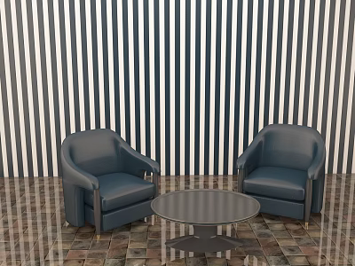 Modern leisure sofa combination table and chair combination 3d model