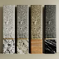Modern Decorative Wall Panels With Swirl Patterns Marble And Wood Textures For Interior Design