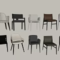 Modern Style Dining Chairs With Various Designs Wooden Legs And Upholstered Seats For Home Decor