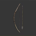 Traditional Wooden Bow And Arrow Weapon With Handcrafted Design Features