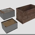 Different Types Of Storage Crates With Wooden Metal And Brown Containers