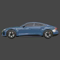 Audi Blue Coupe Car With UK Plate LED Headlights And Black Alloy Wheels