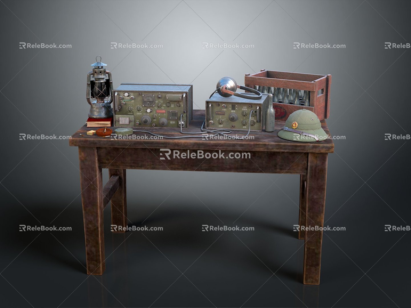 Telegraph Sender Old-fashioned Telegraph Old-fashioned Telegraph Military Typewriter English Typewriter 3d model