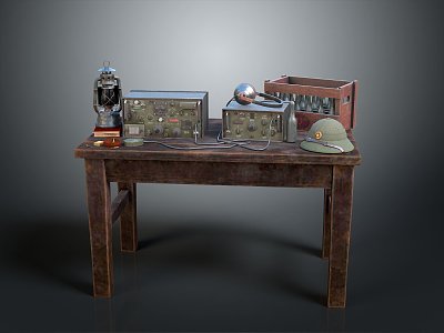 Telegraph Sender Old-fashioned Telegraph Old-fashioned Telegraph Military Typewriter English Typewriter 3d model