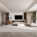 Modern living room commonly used 3d model