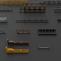 Industrial Equipment Assorted Metal Frames Structural Components And Engineering Parts