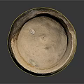 Earthy Yellow Clay Pottery Vessel With Worn Texture And Wide Mouth For Storage