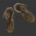 Vintage Leather Boots Distressed Design With Lace Up Front Rustic Brown Classic Workwear Style
