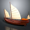 Traditional Wooden Sailing Ship With White Sails Brown Hull And Classic Design