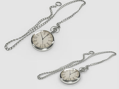 Modern Watch Pocket Watch Timer Running Watch 3d model