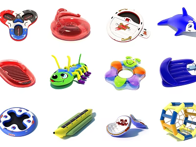 modern swimming ring water air cushion life buoy 3d model