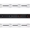 Modern socket board insert row slide rail insert row 3d model