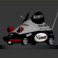 RC Racing Nido Toy With Black Silver Design Red Eyes Antenna And Base