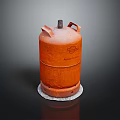 Orange LPG Gas Cylinder With Handles Portable Design For Household Use