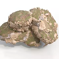 Rocky Terrain Scenery Component With Grass Covered Hills And Natural Elements