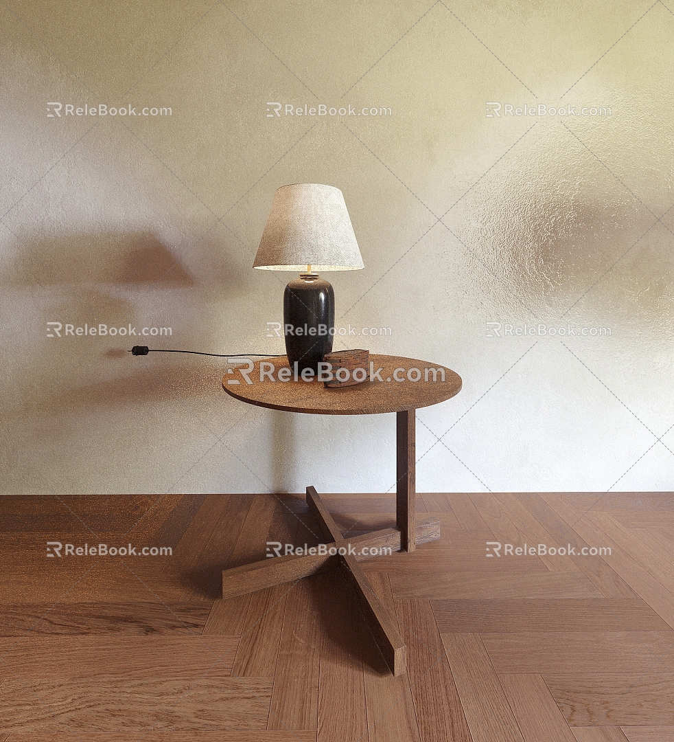 Coffee table table table side round corner 3d model