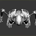 Detailed Robotic Skeleton Limbs With Mechanical Arms Legs Joints And Structures