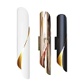 Stylish Modern Wall Lamps With White Gold Black Twisted Design For Home Decor
