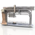 Industrial Machinery Equipment With Metal Frame Arch Structure And Mechanical Components