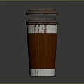 Disposable Coffee Cups With Brown Lids And White Base For Hot Beverages