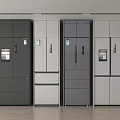 Modern refrigerator 3d model