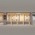 Elegant Jewelry Store Front With Glass Display Cases And Illuminated Lighting Signage