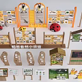 Rice Field Nature Classroom Teaching Aids With Wooden Display Boards And Insect Models