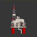 Intricate Oil Drilling Platform Model As Home Decorative Living Accessory