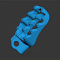 Blue Plastic Household Grip Toy for Children with Ring Shaped Design and Handle